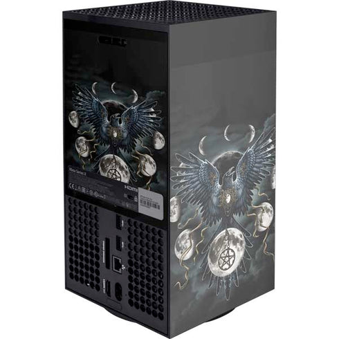 Crow and Moon Phases by Sarah Richter XBox Series X Digital Edition Console Skin